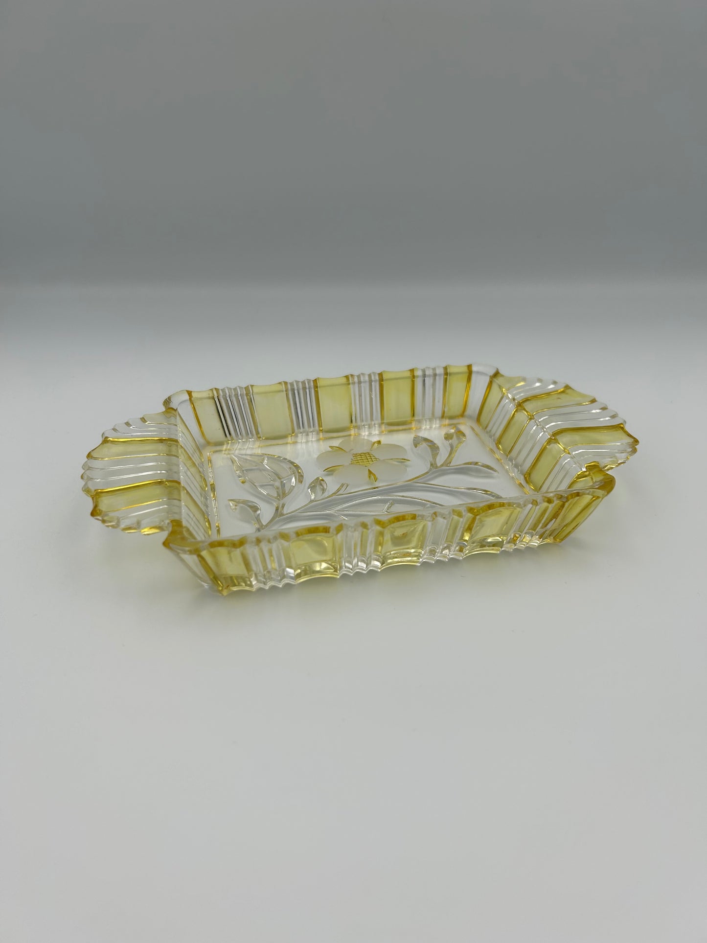 Small vintage crystal dish