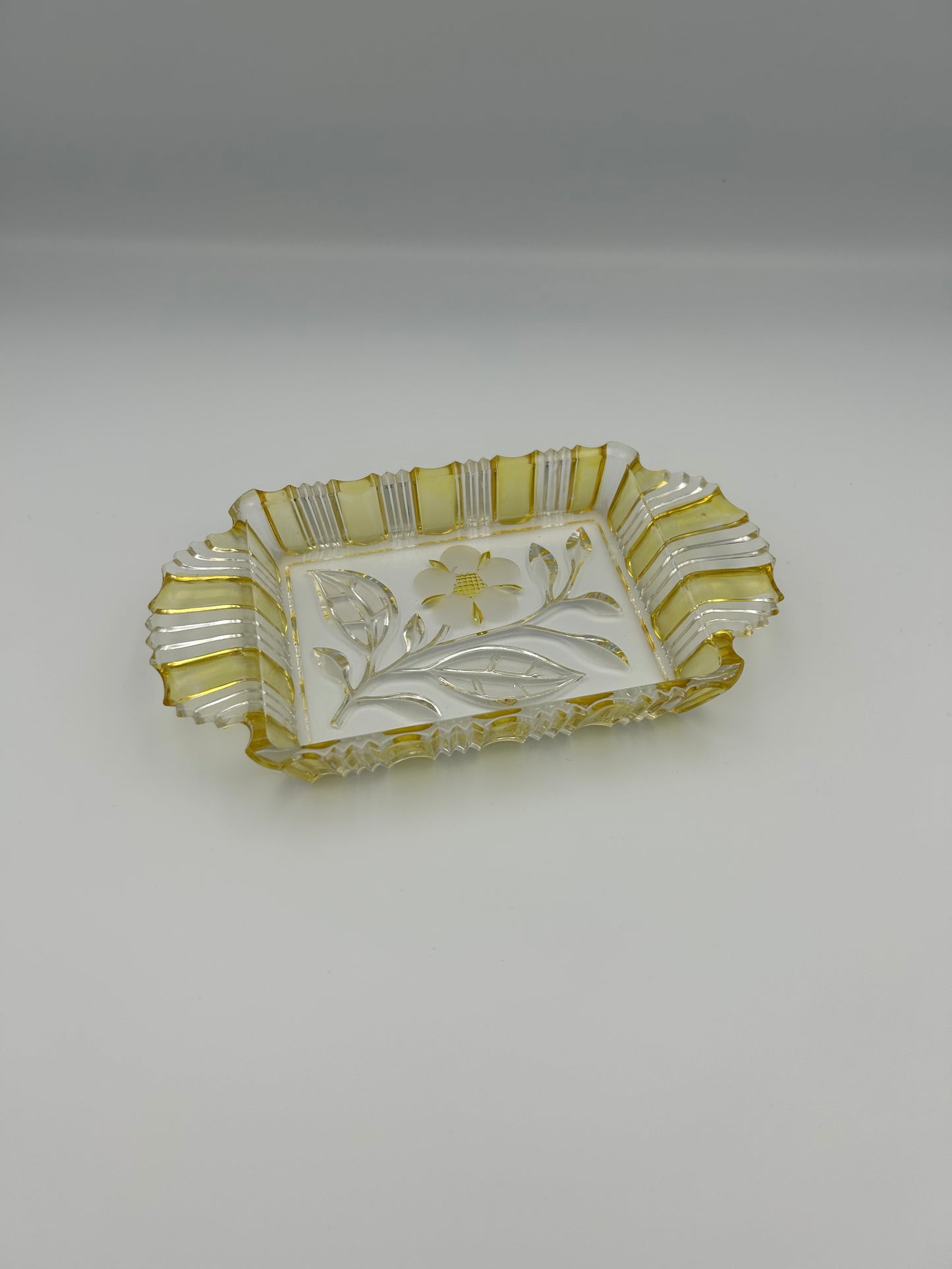 Small vintage crystal dish