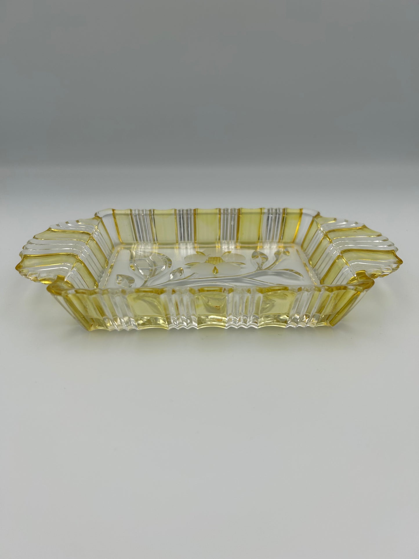 Small vintage crystal dish