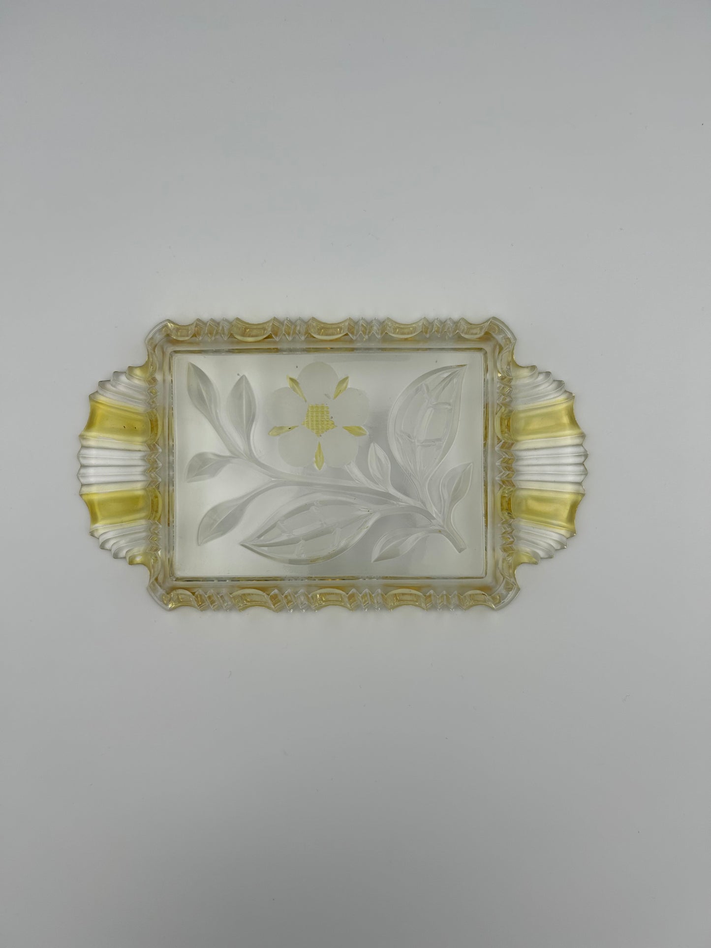Small vintage crystal dish