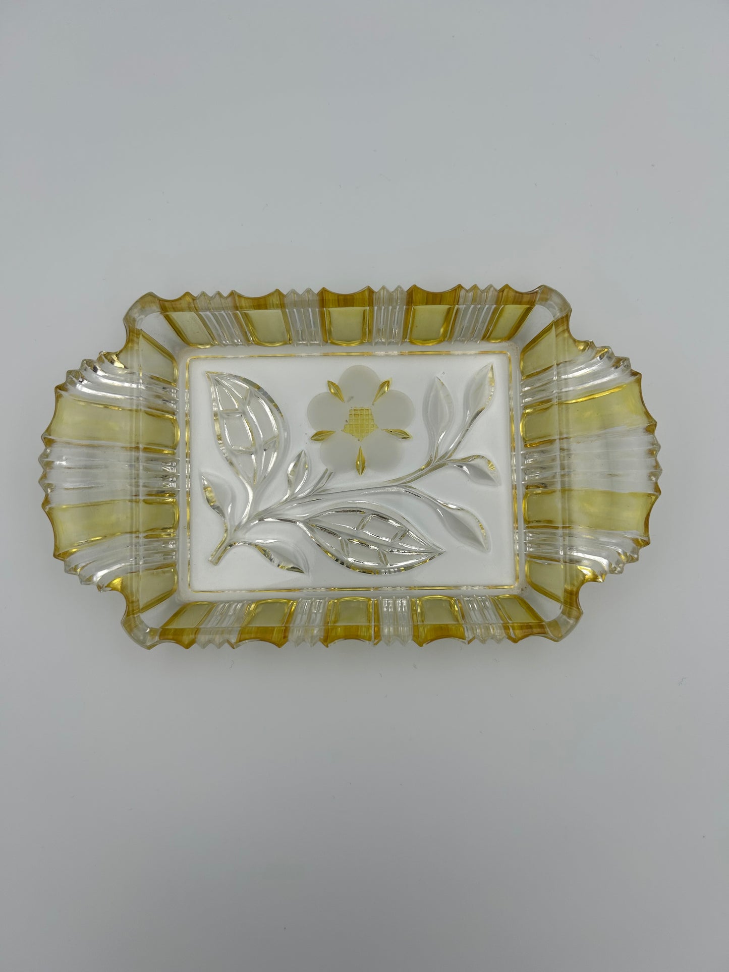 Small vintage crystal dish
